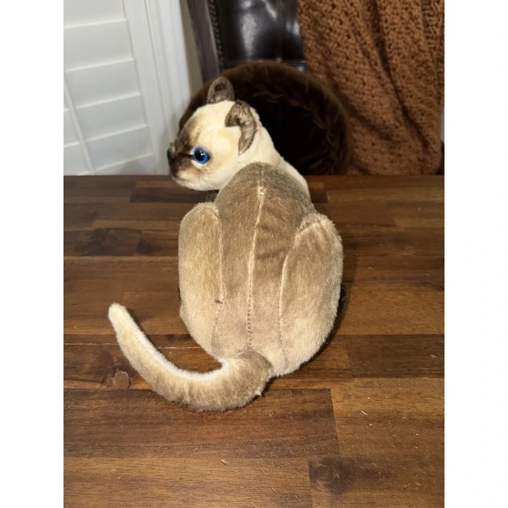 Siamese Cat Realistic Plush Stuffed Animal Doll Soft Toy